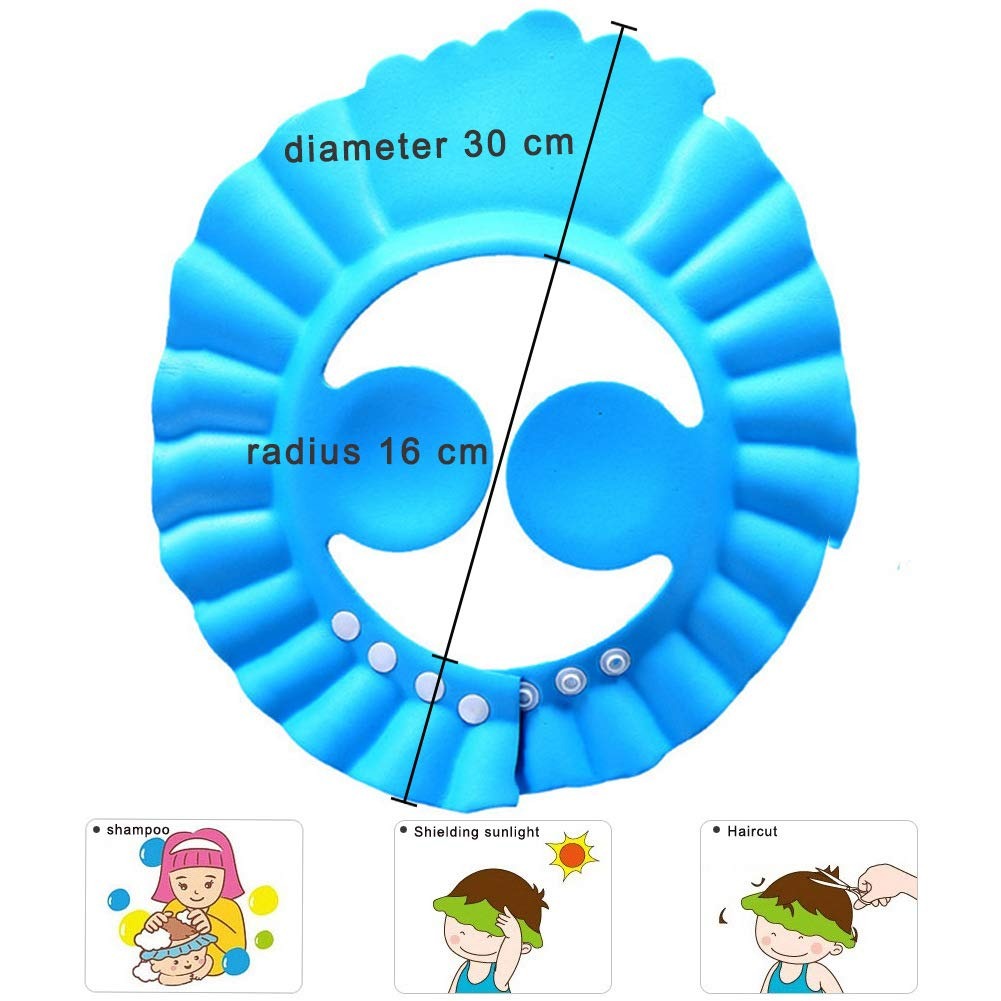 Soft Silicone Water Proof Baby Shower Cap